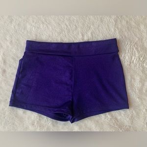 DANSKIN Freestyle • Girls’ Purple Glitter Shorts • Size 6/6X
